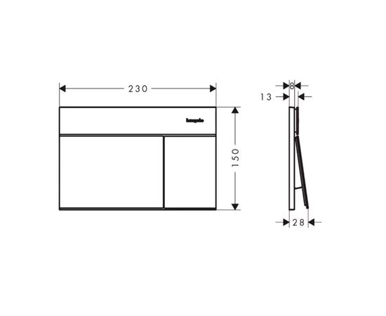 Клавиша смыва hansgrohe iframe element e 66003000, хром в Шымкенте фото № 3