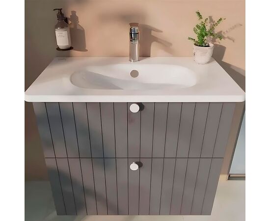 тумба с раковиной 80cv vitra root groove 69438 серый матовый в Шымкенте фото № 1