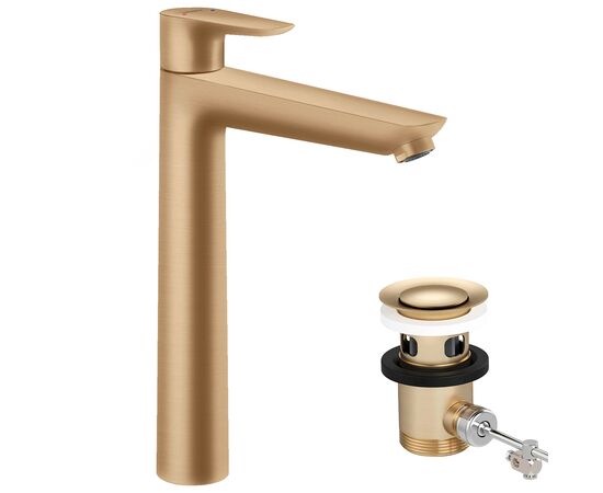 смеситель для раковины hansgrohe talis e 71716140, бронза в Шымкенте фото № 1