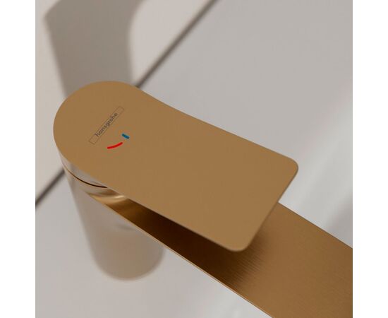 смеситель для раковины hansgrohe vivenis 75023140 coolstart с донным клапаном, бронза матовый в Шымкенте фото № 4