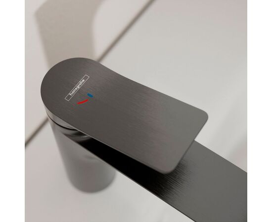 смеситель для раковины hansgrohe vivenis 75023340 coolstart с донным клапаном, черный матовый хром в Шымкенте фото № 3