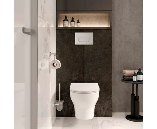 унитаз с инсталляцией 5в1 vitra zentrum round 7786b003-0075 безободковый, v-fix core 800-1873, root round 740-2280 в Шымкенте фото № 9