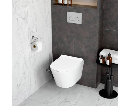 унитаз подвесной vitra m50 8302b003-6404, безободковый, торнадо, vortexflush, сиденье с микролифтом в Шымкенте фото № 3