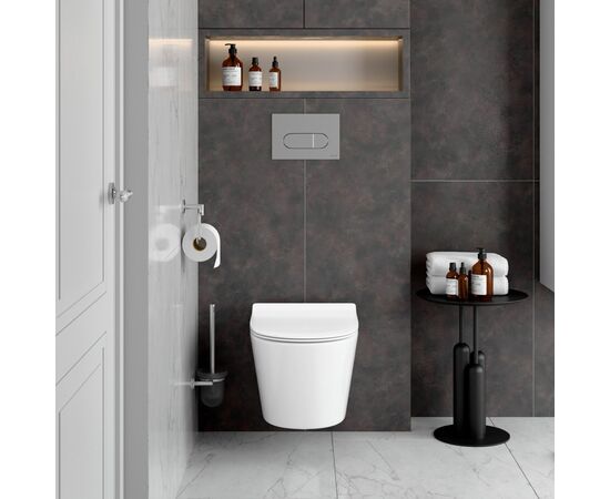 унитаз подвесной vitra m50 8302b003-6404, безободковый, торнадо, vortexflush, сиденье с микролифтом в Шымкенте фото № 4