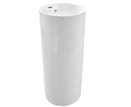 раковина отдельностоящая hans, 860hs 35x35x85, напольная, круглая, белая в Шымкенте фото № 1