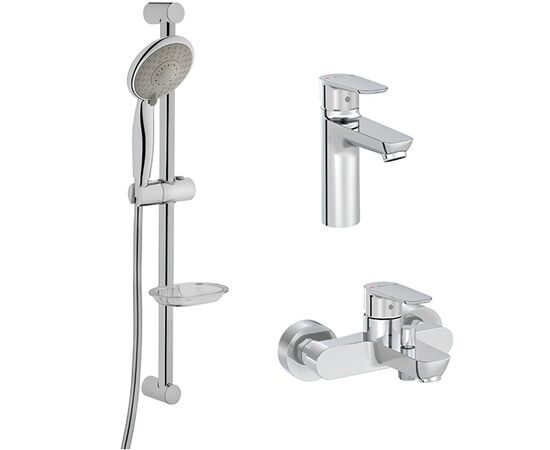 Набор смесителей для ванны 3в1 vitra flow soft a42301exp,  латунь, хром в Шымкенте фото № 1