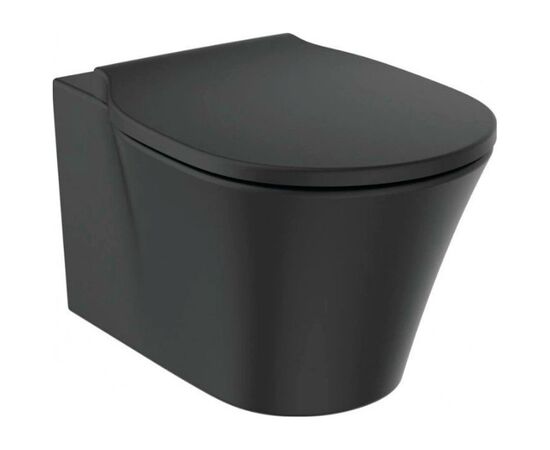 унитаз подвесной ideal standard connect air e2288v3 безободковый, черный матовый в Шымкенте фото № 4