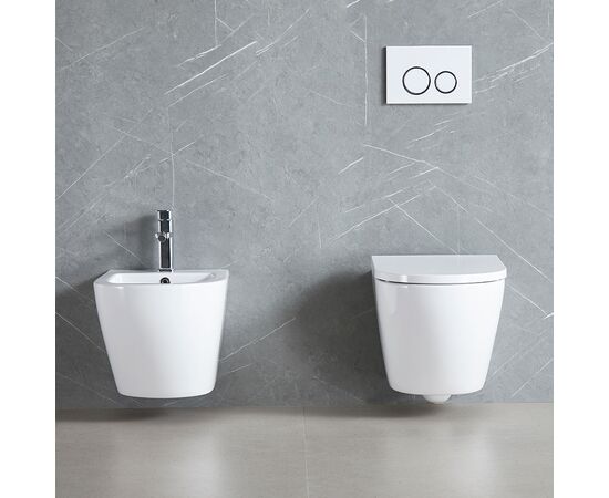 Биде подвесное hans hs-046bid, белое в Шымкенте фото № 2