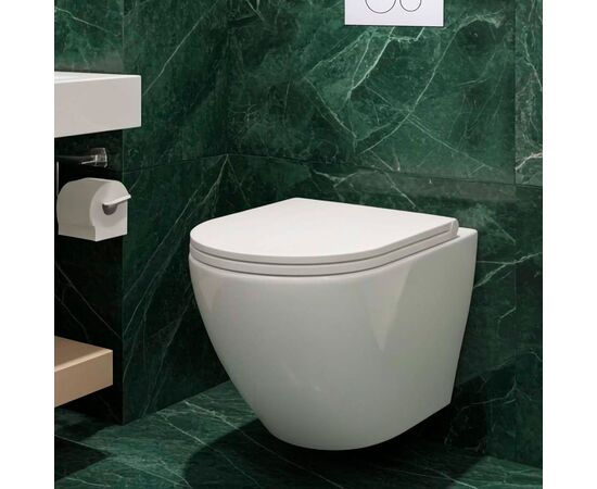 унитаз подвесной hans hs-046tq tornado quiet, белый​ в Шымкенте фото № 1