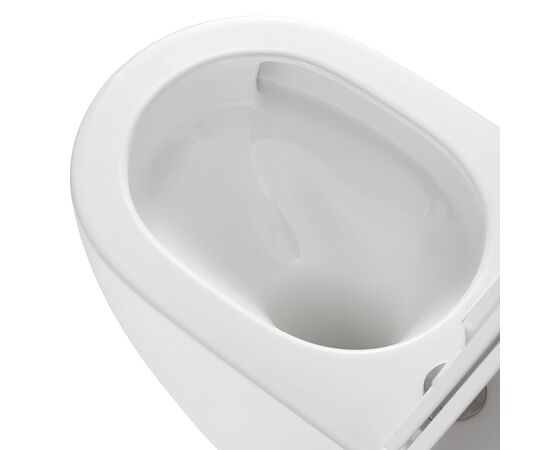 унитаз подвесной hans hs-067tq tornado 3.0, смыв торнадо, 52x36,5, белый в Шымкенте фото № 5