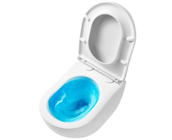 унитаз подвесной hans comfort hs-118tq cо смывом торнадо, 52x36, белый в Шымкенте фото № 7