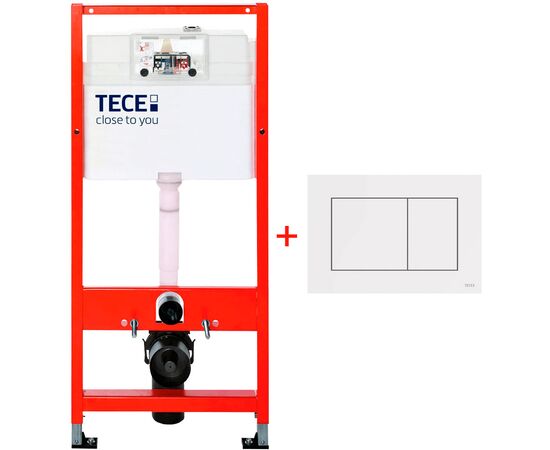 унитаз с инсталляцией 5в1 tece 9400407 vitra integra square 7082b003-0075 безободковый, белая клавиша now 9240400 в Шымкенте фото № 7